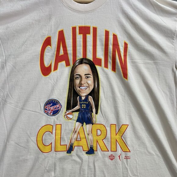 Playa Society Shirt Mens 2XL Indiana Fever Caitlin Clark Caricature WNBA Tee - Picture 5 of 7